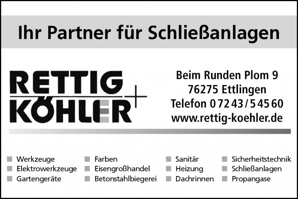 Werbeanzeige der Firma Rettig & Köhler