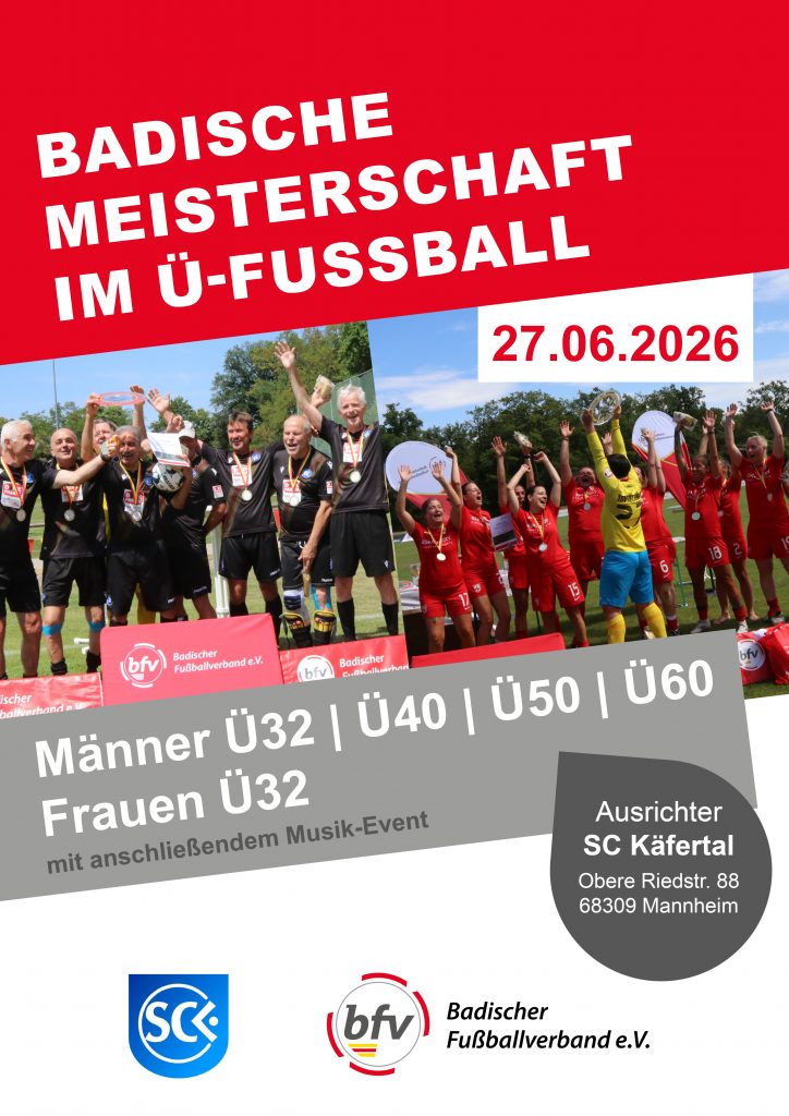 Flyer für die Badische Meisterschaft im Ü-Fußball